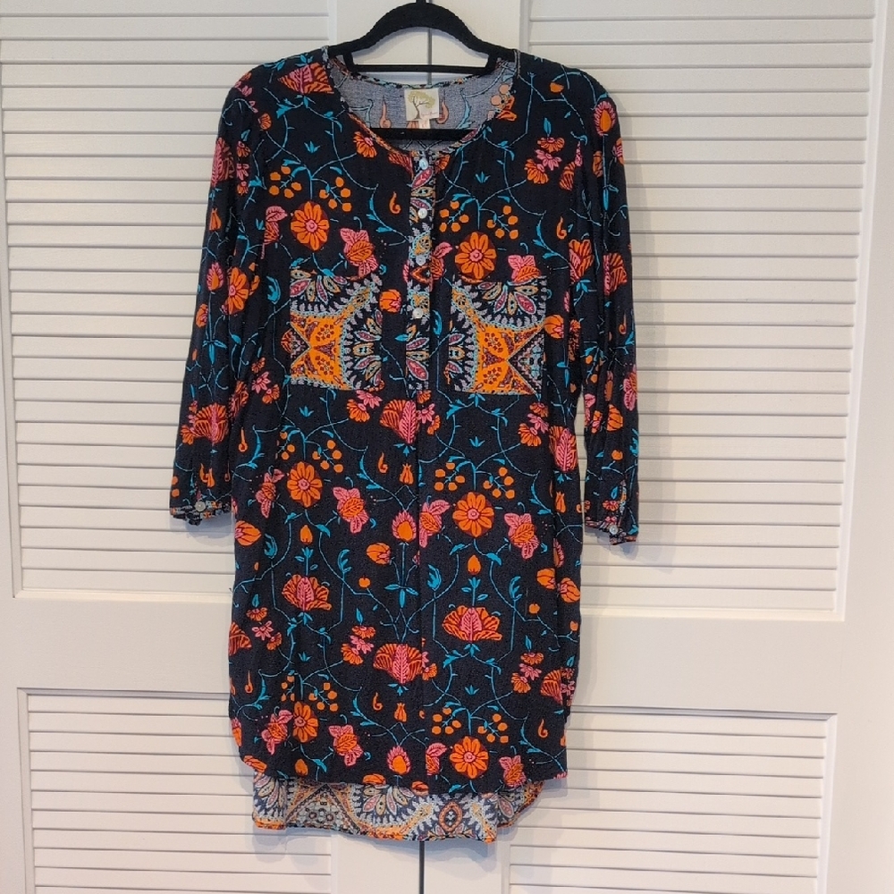 Fig and Flower Multicolor Floral Blouse Size XL - Picture 2 of 7